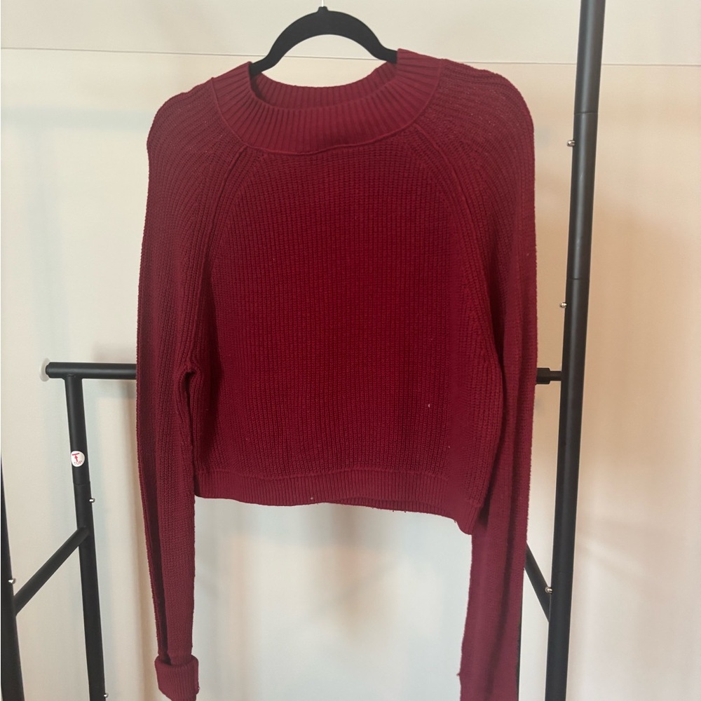 Hollister Deep Red Knit Pullover